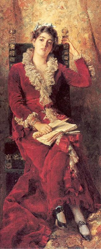 Makovsky, Konstantin Portrait of Julia Makovskaya, The Artist's Wife Sweden oil painting art